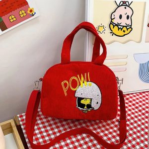 Snoopy Corduroy Shoulder Bag