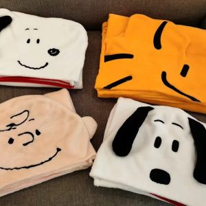 Snoopy Coral Velvet Cloak