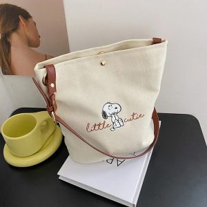 Snoopy Canvas Bucket Bag